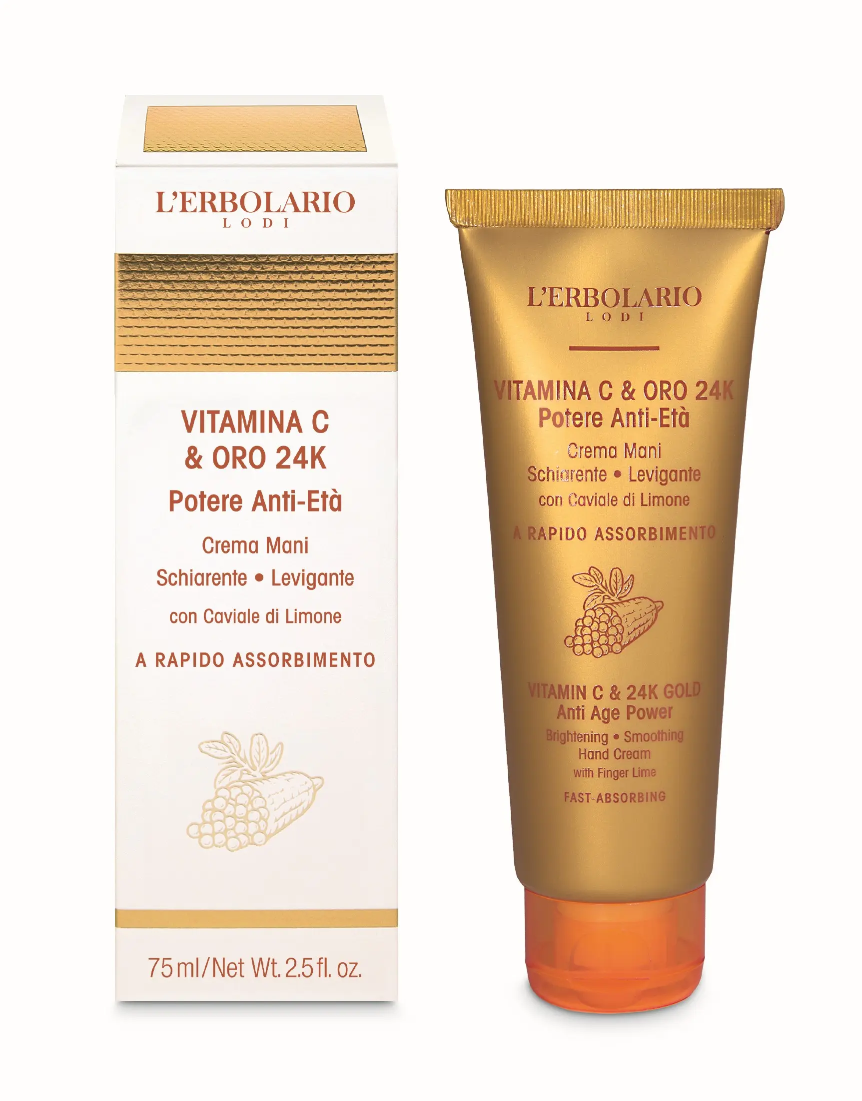 Vitamina C & ORO 24K Crema Mani 75ml