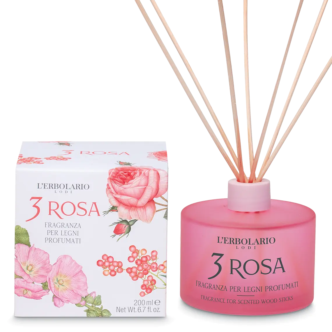 [081.020] 3 Rosa Fragranza per Legni Profumati 200ml